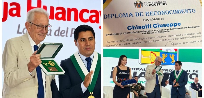 Diplomazia bancaria e finanziaria: Ghisolfi premiato in Perù Diplomazia bancaria e finanziaria: Ghisolfi premiato in Perù