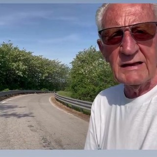 Beppe Ghisolfi sulla strada di Grinzano