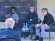 Nelle foto alcuni momenti dell'evento tenuto ieri nella cantina di Serralunga d'Alba