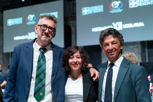 Da sinistra: Unia, Disabato e Coluccio del Movimento 5 stelle