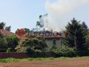 Fossano, in fiamme porzione di tetto di Villa Souchon [FOTO E VIDEO]