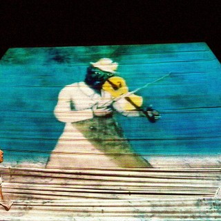 Un momento dallo spettacolo "Anima blu"