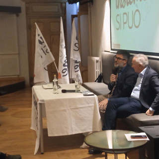 Nella foto: il presidente regionale Pd Mauro Claderoni e il sindaco Demaria