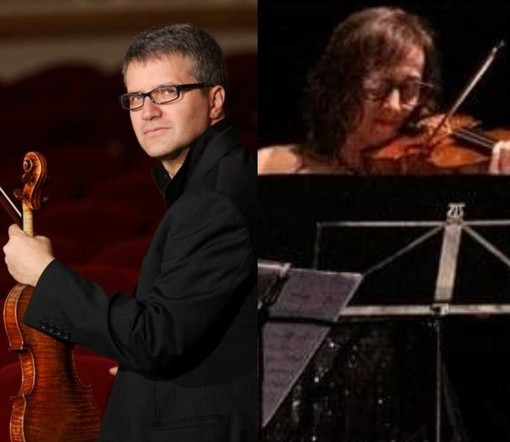 I violinisti Francesco D’Orazio e Paola Nervi