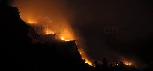 L'incendio a Casteldelfino - Foto generica