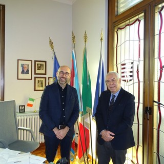 Il presidente della Provincia Luca Robaldo e il presidente del tribunale di Cuneo Mario Amato