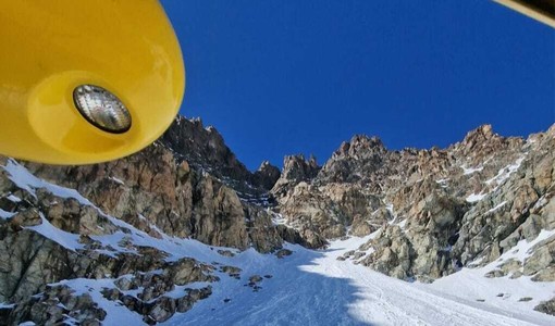 Il canalone dove è caduto l'uomo deceduto