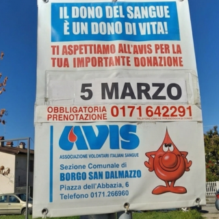 L'AVIS di Borgo San Dalmazzo riparte: giovedì 5 marzo la prima donazione del 2026 L'AVIS di Borgo San Dalmazzo riparte: giovedì 5 marzo la prima donazione del 2026