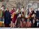 Il gruppo delle maschere di Saluzzo con la nuova Castellana
