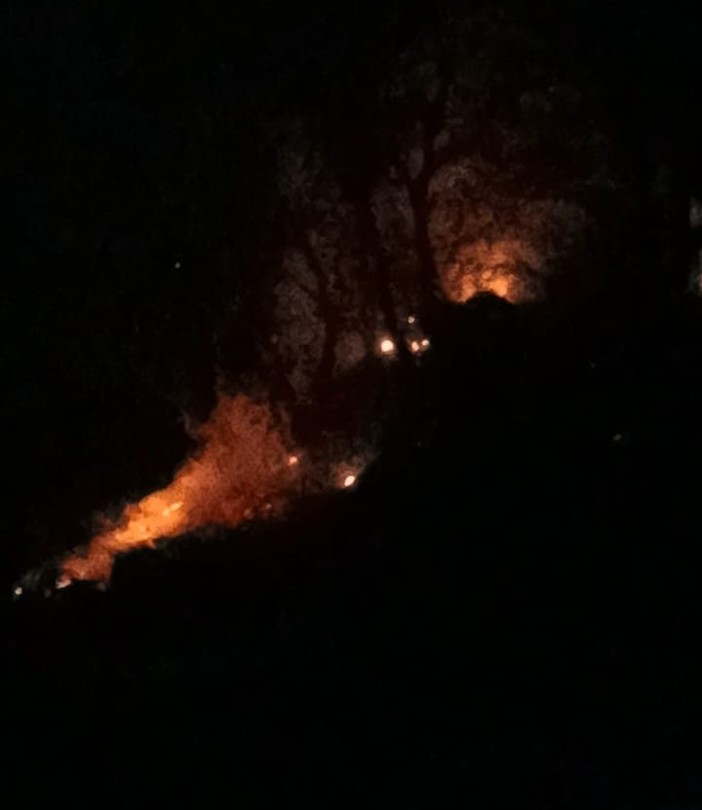 L'incendio di ieri sera a Marsaglia