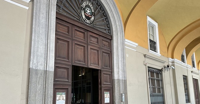 L'ingresso del tribunale di Cuneo