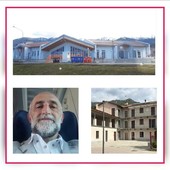 Il vicesindaco Cavallo e, nei riquadri, i cantieri