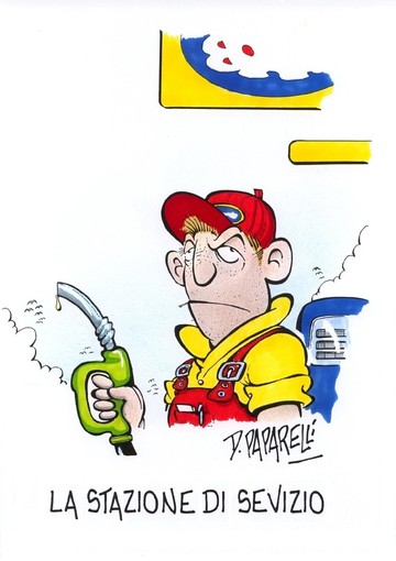 Il caro carburanti nella vignetta di Danilo Paparelli Il caro carburanti nella vignetta di Danilo Paparelli