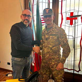Il presidente  della Provincia Robaldo incontra il comandante del II Reggimento Alpini di rientro dal Libano