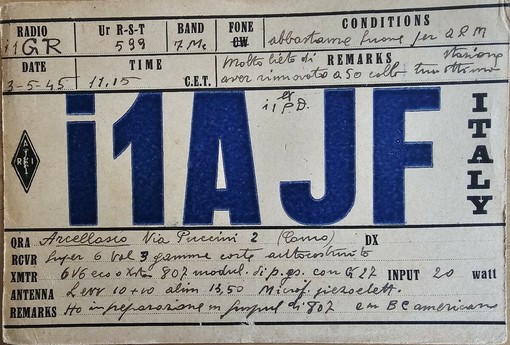 Alcune cartoline "antiche" di conferma collegamenti radio Alcune cartoline "antiche" di conferma collegamenti radio