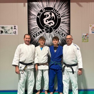 Da sinistra il Maestro Diego Penone, Diego Allione, Matteo Mandrile, il tecnico Silvio Baschieri Da sinistra il Maestro Diego Penone, Diego Allione, Matteo Mandrile, il tecnico Silvio Baschieri