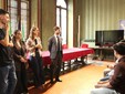 L'assessora al protagonismo giovanile Lucia Vignolo con il sindaco Alberto Gatto durante una delle iniziative del Forum Giovani L'assessora al protagonismo giovanile Lucia Vignolo con il sindaco Alberto Gatto durante una delle iniziative del Forum Giovani