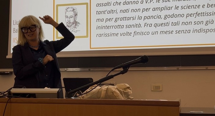 La professoressa Liuba Ballocco a Urbino La professoressa Liuba Ballocco a Urbino