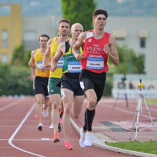 Lorenzo Mellano in azione sui 1500m. Lorenzo Mellano in azione sui 1500m.