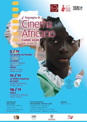 Torna a Cuneo la Rassegna di Cinema Africano: tre giovedì al Lanteri tra proiezioni e dibattiti Torna a Cuneo la Rassegna di Cinema Africano: tre giovedì al Lanteri tra proiezioni e dibattiti