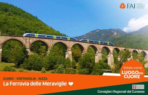 Ferrovia Cuneo-Nizza: le anime cuneesi della Regione sostengono la candidatura a Luogo del Cuore FAI 2020