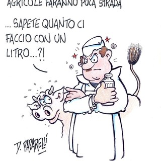 La vignetta di Paparelli: quando il latte non nutre più chi lo produce