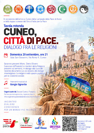 A Cuneo arriva la Lampada della Pace di Assisi: tavola rotonda sul dialogo interreligioso in Sala San Giovanni A Cuneo arriva la Lampada della Pace di Assisi: tavola rotonda sul dialogo interreligioso in Sala San Giovanni