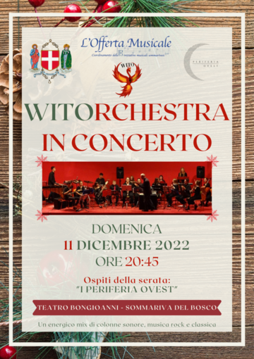 Orchestra Wito firma due concerti di Natale a Roreto di Cherasco e Sommariva Bosco