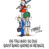 Estatee italiani in vacanza nella vignetta di Danilo Paparelli Estatee italiani in vacanza nella vignetta di Danilo Paparelli