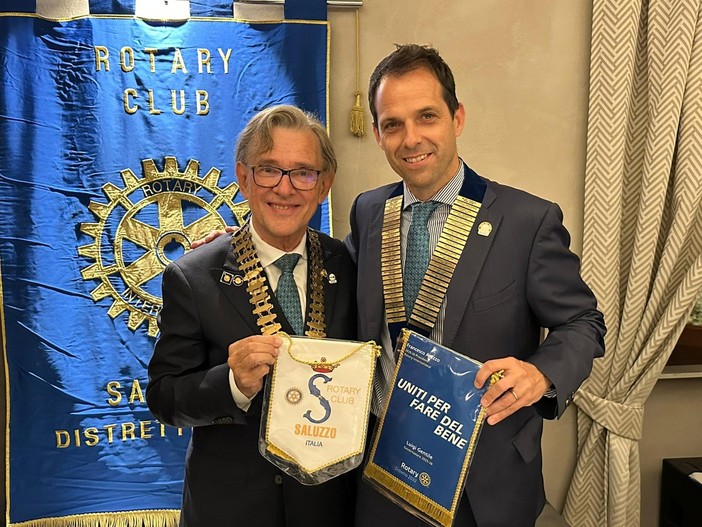 Luigi Gentile, Governatore Distretto 2032, Luigi Giulini Richard presidente Ritary Saluzzo - Foto Luigi Fassino
