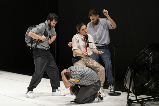 Il cast di L'angelo della Storia al Magda Olivero di Saluzzo mercoledì 18 febbraio