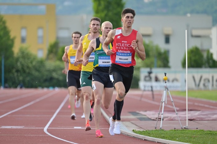 Lorenzo Mellano in azione sui 1500m. Lorenzo Mellano in azione sui 1500m.