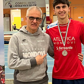 Lorenzo Mellano con il tecnico Sandro Boasso