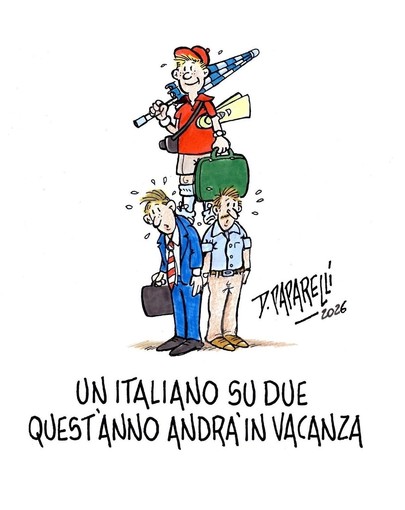 Estatee italiani in vacanza nella vignetta di Danilo Paparelli Estatee italiani in vacanza nella vignetta di Danilo Paparelli