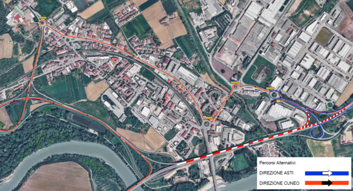 Tangenziale di Alba: due notti di chiusura al traffico in direzione Cuneo