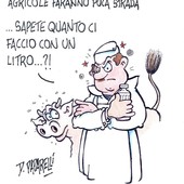 La vignetta di Paparelli: quando il latte non nutre più chi lo produce