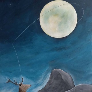 La Luna del Cervo vista dal pittore braidese Franco Gotta