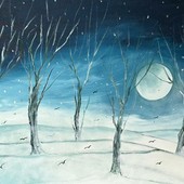 Luna Fredda vista dal pittore braidese Franco Gotta