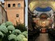 Da sinistra: i Castelli di Lagnasco e la confraternita del Santissimo Crocefisso