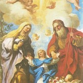 Santi Gioacchino ed Anna con la Vergine Bambina, opera del pittore napoletano Luca Giordano, XVII secolo, chiesa di San Michele di Cuéllar (Spagna)