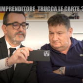 Paolo Massucco con l'inviato della trasmissione Luigi Pelazza