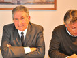 L'assessore e segretario cittadino del Carroccio Marco Marcarino, qui col sindaco Carlo Bo (archivio)