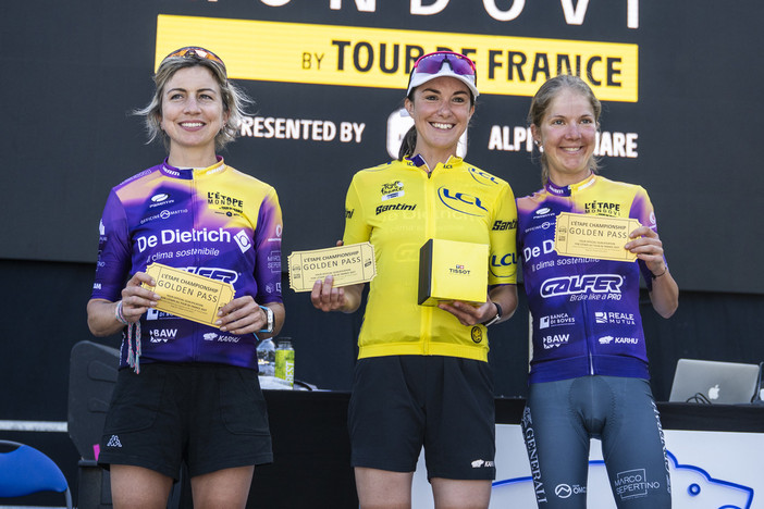 Maglia Gialla e podio L'Étape Mondovì - Donne Maglia Gialla e podio L'Étape Mondovì - Donne