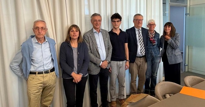 Francesco Villois, presidente della Fondazione CrSavigliano, alcuni membri del cda Metteo Borghino e dirigente dell'Arimondi Eula Luca Martini Francesco Villois, presidente della Fondazione CrSavigliano, alcuni membri del cda Metteo Borghino e dirigente dell'Arimondi Eula Luca Martini