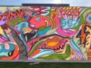 L'idea del murales principale, nel progetto di Bechis e Piras