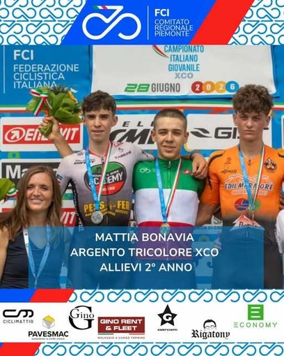 CICLISMO / MTB, Mattia Bonavia vicecampione italiano XCO