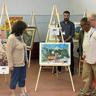 Una precedente premiazione dell'Estemporanea di pittura a Martiniana Po Una precedente premiazione dell'Estemporanea di pittura a Martiniana Po