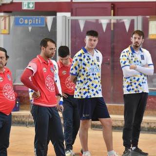 Nella foto di Mauro Parena fase di gioco del match di andata Marenese ed Auxilium Saluzzo