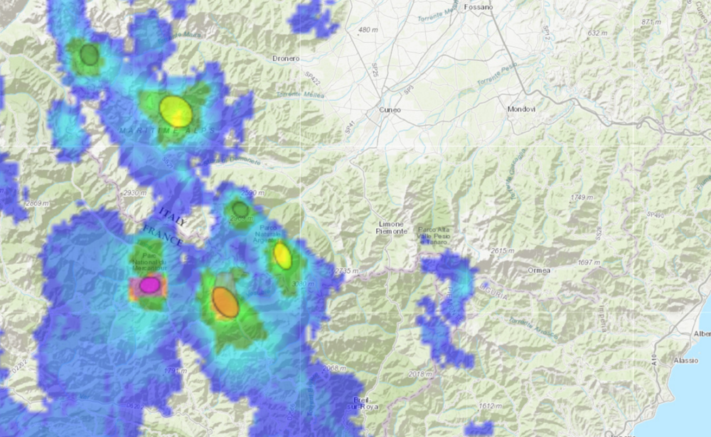 La situazione immortalata dai radar di Arpa Piemonte alle 15.55 di oggi, domenica 31 maggio La situazione immortalata dai radar di Arpa Piemonte alle 15.55 di oggi, domenica 31 maggio