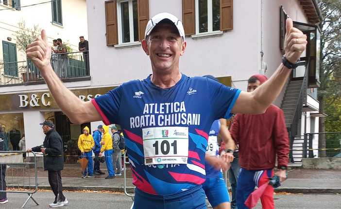 Atletica: Massimo Galliano del Roata Chiusani campione italiano master M50 nei 5 KM su strada Atletica: Massimo Galliano del Roata Chiusani campione italiano master M50 nei 5 KM su strada
